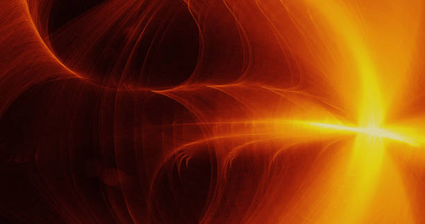istock Yellow Red Orange Abstract Lines Curves Particles Background 836380504