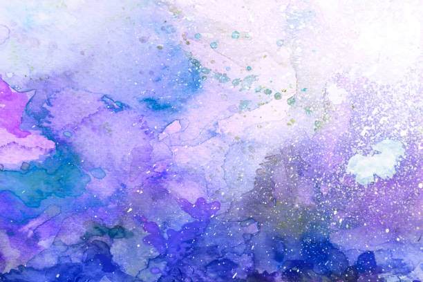 istock blue and purple watercolor background 836383640