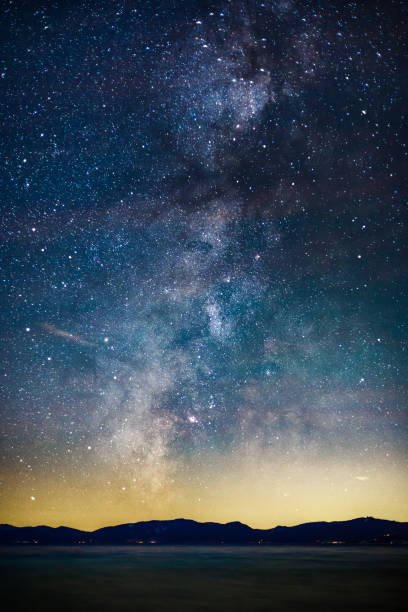 Starry Night and Milky Way above Lake Tahoe