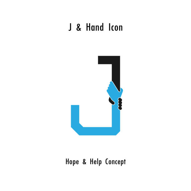 Creative J- alphabet icon abstract and hands icon design vector template.Business offer,partnership,hope,support or help concept.Corporate business and industrial symbol. Creative J- alphabet icon abstract and hands icon design vector template.Business offer,partnership,hope,support or help concept.Corporate business and industrial symbol.Vector illustration succor stock illustrations