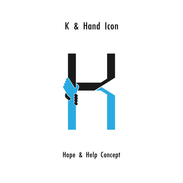 Creative K- alphabet icon abstract and hands icon design vector template.Business offer,partnership,hope,support or help concept.Corporate business and industrial symbol. Creative K- alphabet icon abstract and hands icon design vector template.Business offer,partnership,hope,support or help concept.Corporate business and industrial symbol.Vector illustration succor stock illustrations