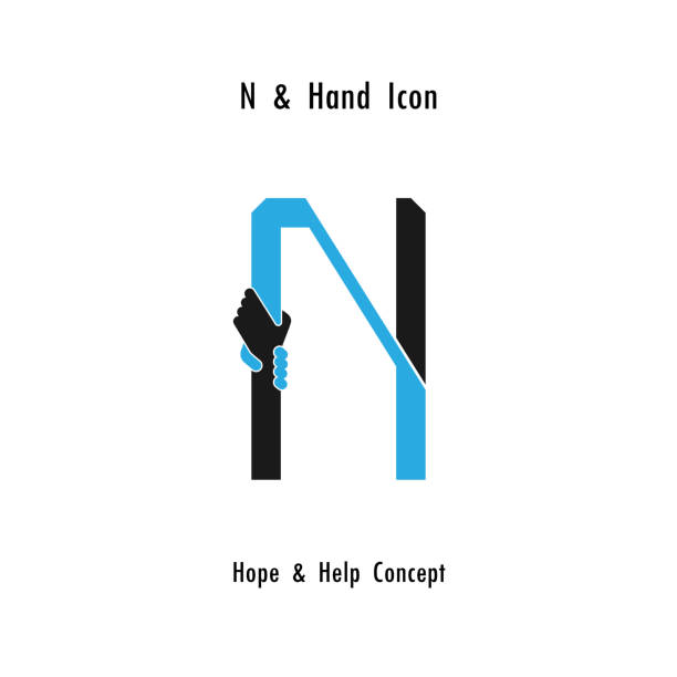 Creative N- alphabet icon abstract and hands icon design vector template.Business offer,partnership,hope,support or help concept.Corporate business and industrial l symbol. Creative N- alphabet icon abstract and hands icon design vector template.Business offer,partnership,hope,support or help concept.Corporate business and industrial l symbol.Vector illustration succor stock illustrations