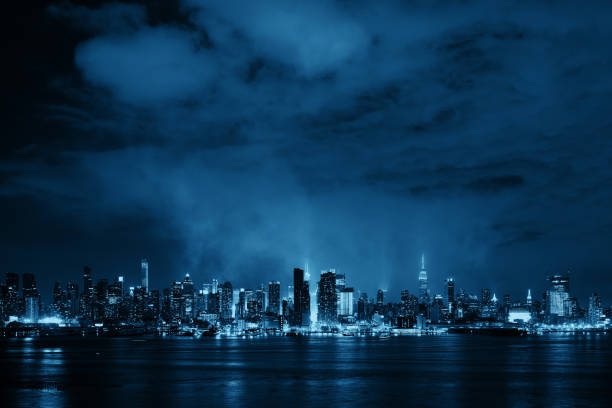 istock Manhattan midtown skyline at night 836398950