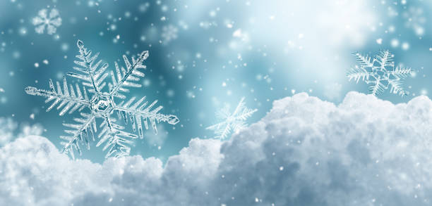 istock Marco of snowflake on snow 836401446