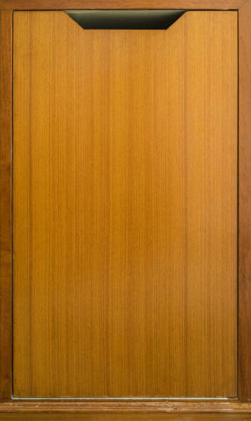 istock Front drawer wooden frame cabinet door, background 836401716