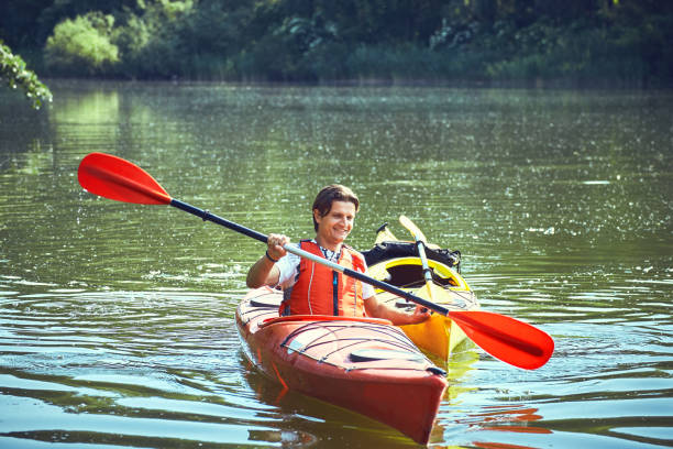 istock A canoe trip on the river in the summer. 836403118