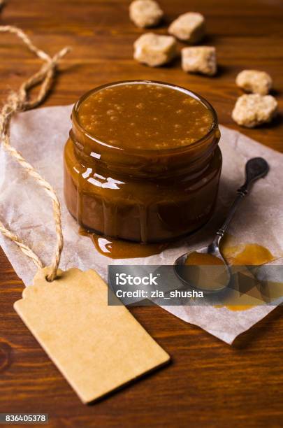 Homemade Caramel Sauce Stock Photo - Download Image Now - Backgrounds, Boiled, Brown