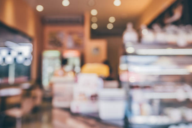 istock Abstract blur Coffee shop background with bokeh 836417882
