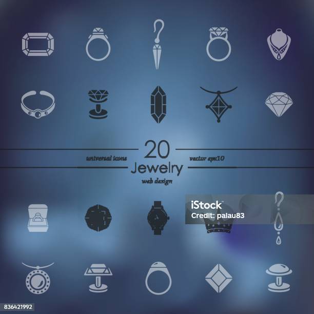 Set Of Jewelry Icons Stock Illustration - Download Image Now - Beauty, Blurred Motion, Bracelet