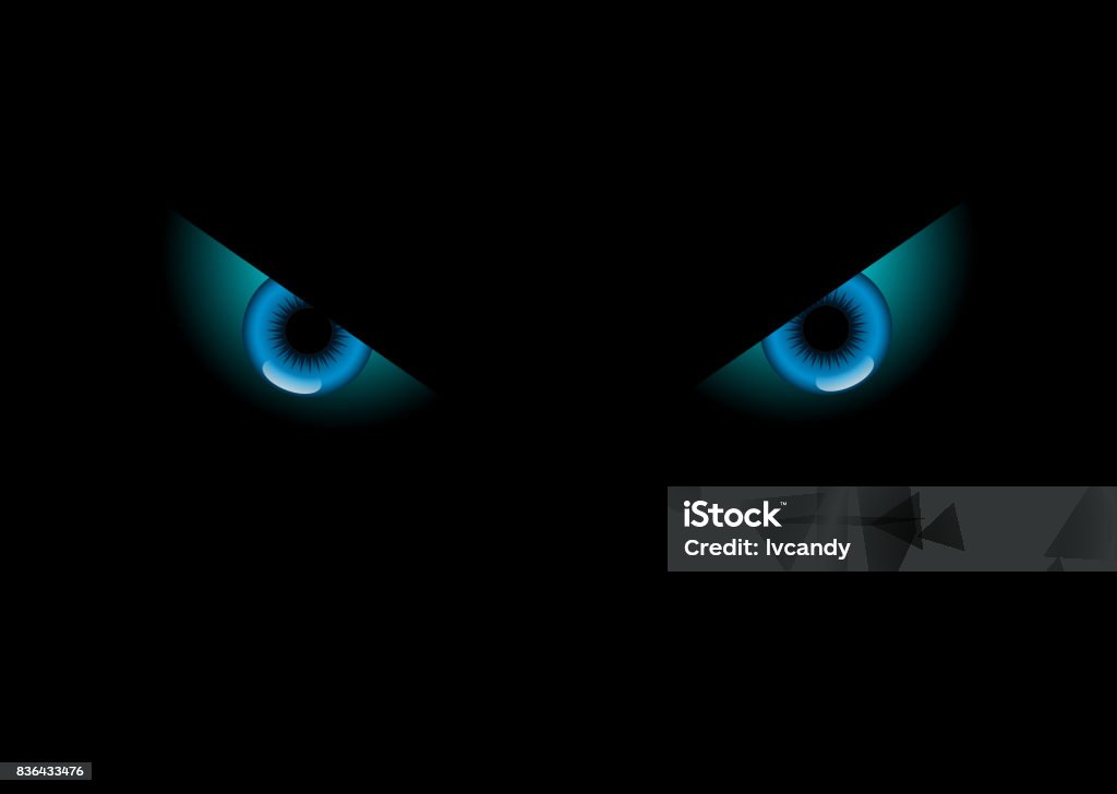 Animal eyes in dark High resolution jpeg included. Eye stock vector
