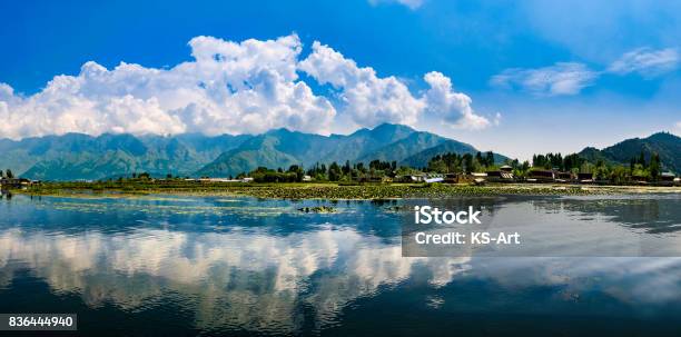 Panoramic Landscape Of Dal Lake Srinagar India Stock Photo - Download Image Now - Dal Lake, India, Srinagar
