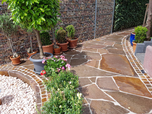 istock Garden path, natural stone, porphyry 836446608