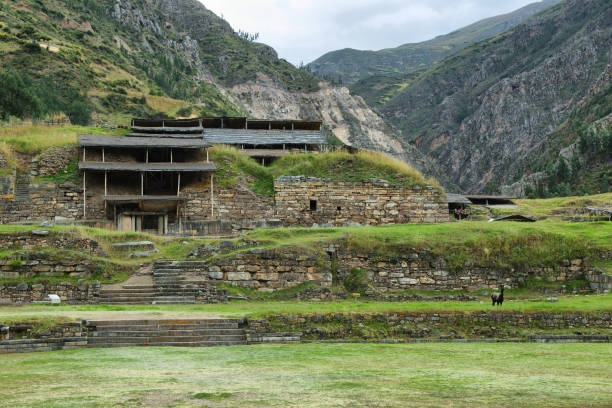 complesso del tempio chavin de huantar, provincia di ancash, perù - huaraz foto e immagini stock