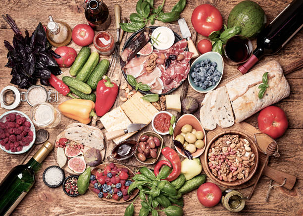 istock Top view table full of food 836453544