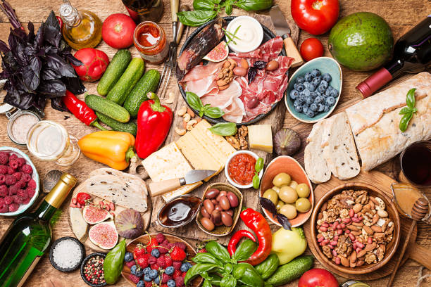 istock Top view table full of food 836453562