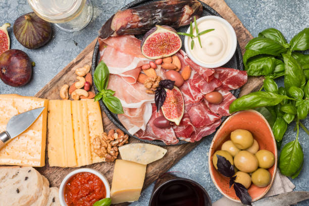 istock Italian antipasti wine snacks set 836453934