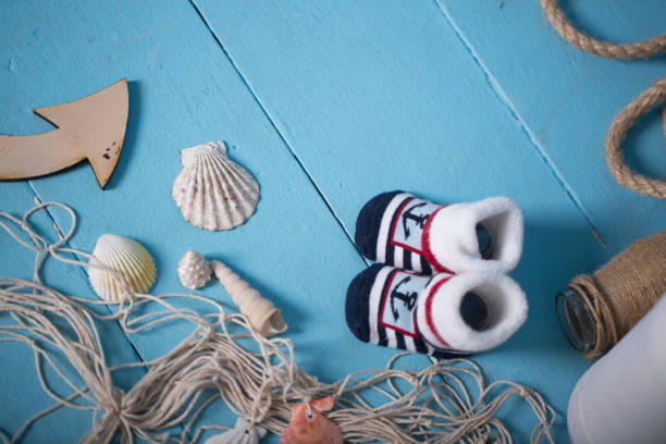 istock Composition of sailors toys for child 836457004