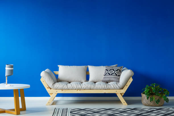istock Minimalist style living room 836458212