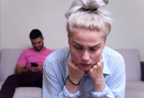 istock Young woman sitting separately with her boyfriend 836460416