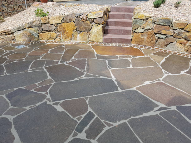 istock Garden path, natural stone, porphyry 836462218