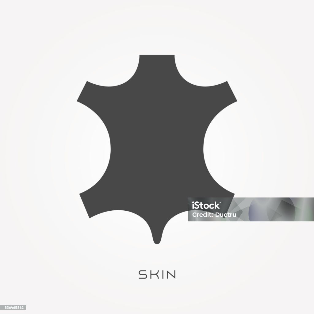 Silhouette icon skin Skin stock illustration