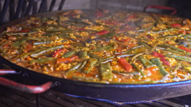 Cooking paella