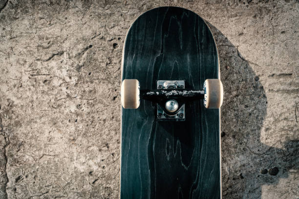 istock Skateboard on concrete floor in skatepark 836478466