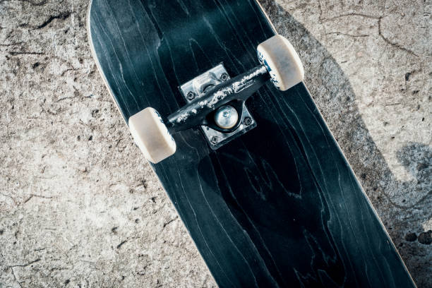 istock Skateboard on concrete floor in skatepark 836478472
