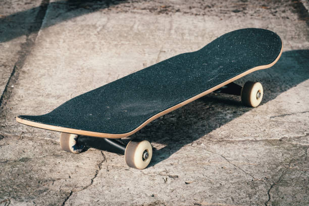 istock Skateboard on concrete floor in skatepark 836478756