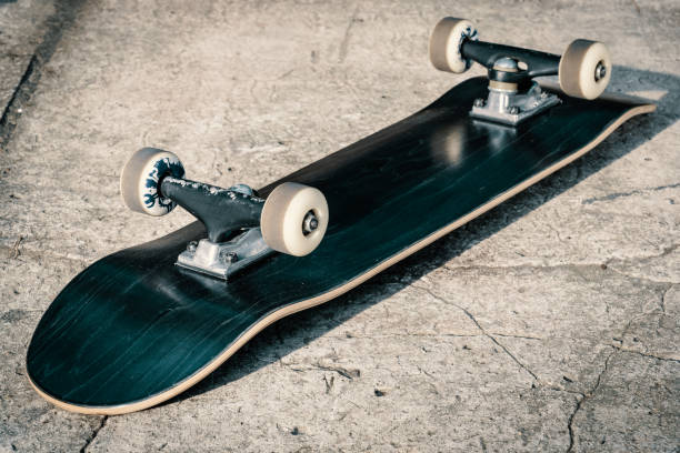 istock Skateboard on concrete floor in skatepark 836478758