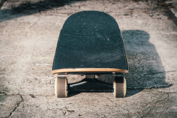 istock Skateboard on concrete floor in skatepark 836478760