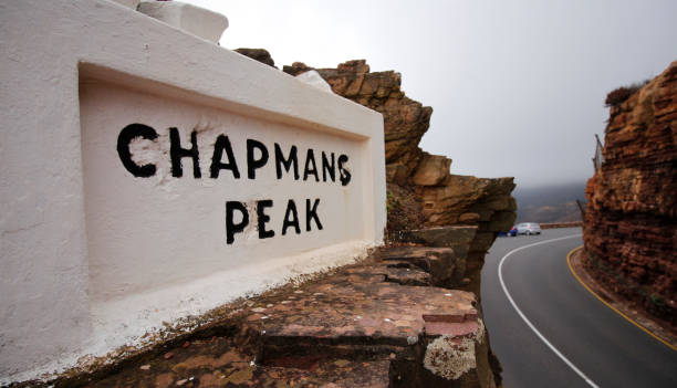 unidad de pico de chapman pasar houtbay de ciudad del cabo sudáfrica - concrete curve highway symbol fotografías e imágenes de stock