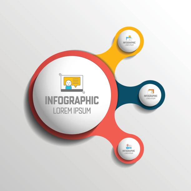 Infographic template. 3 steps elements bubble chart, scheme, diagram ...