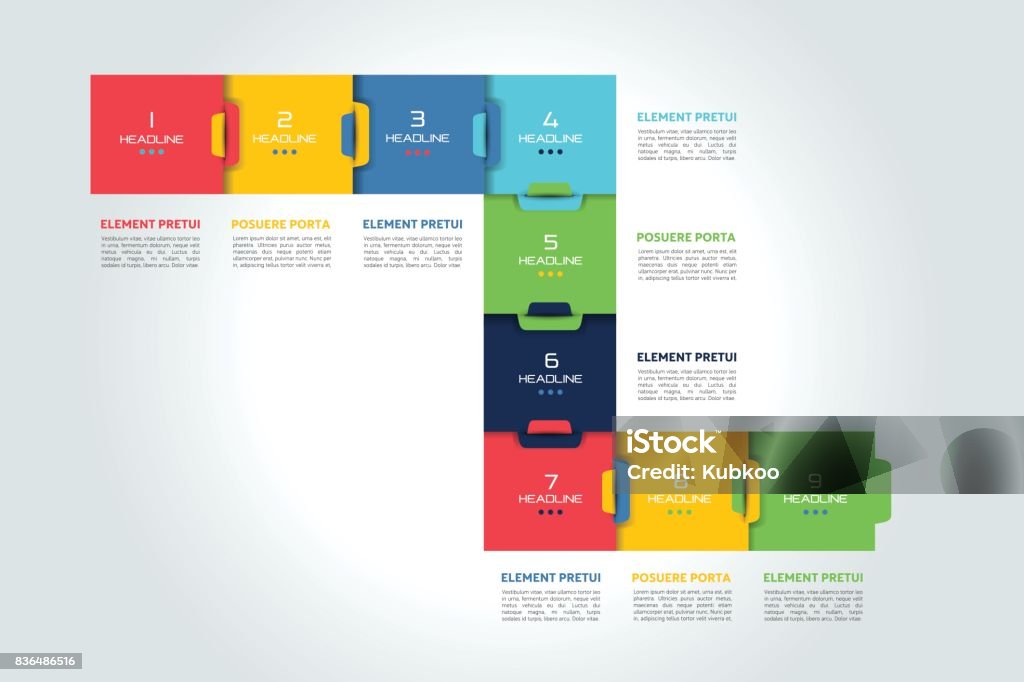 Step By Step Scheme Step By Step Template Chart Diagram Scheme Infographic Vector Tutorial ...