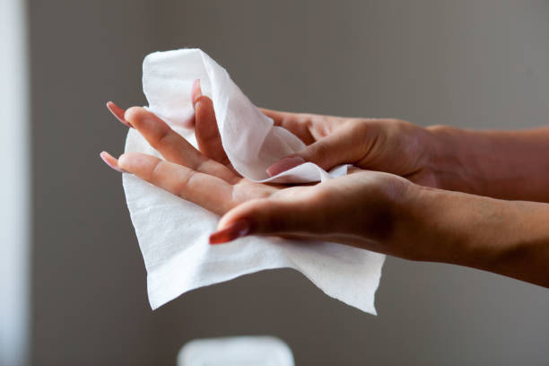 istock Woman cleaning hands 836487356