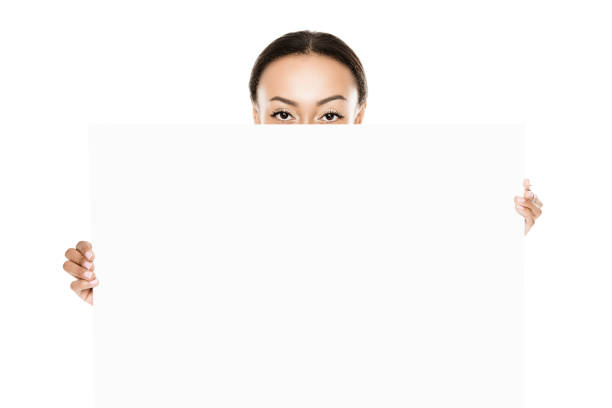 istock african american woman with blank banner 836487494