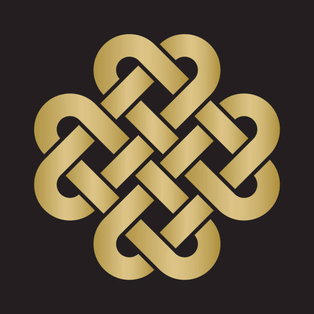 Decorative Celtic Love Knot vector art illustration