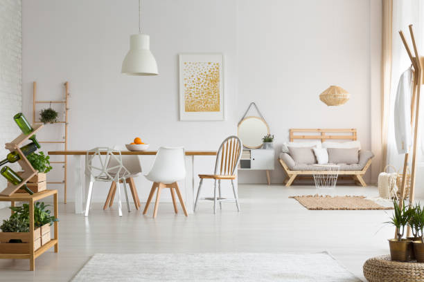 istock Dining space and living room in apartment 836494280