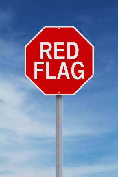 czerwona flaga - red stop stop sign go zdjęcia i obrazy z banku zdjęć