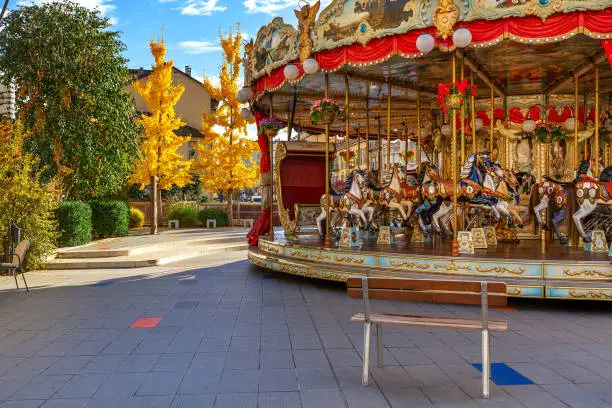 Photo of Carousel on town square in Alba.