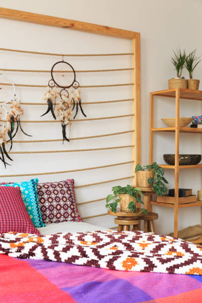 istock Bedroom decoration in ethnic style 836497860
