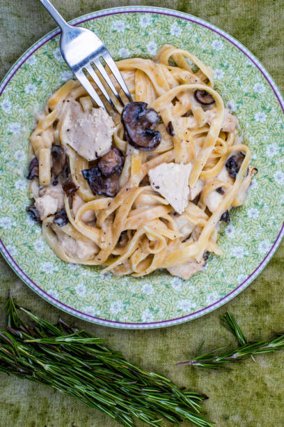 istock Italian Style Chicken and Mushroom Tagliatelle Pasta 836502086