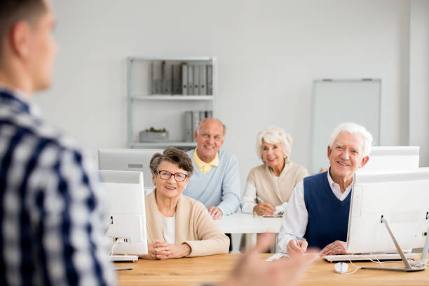 istock Old people listening to teacher 836502420