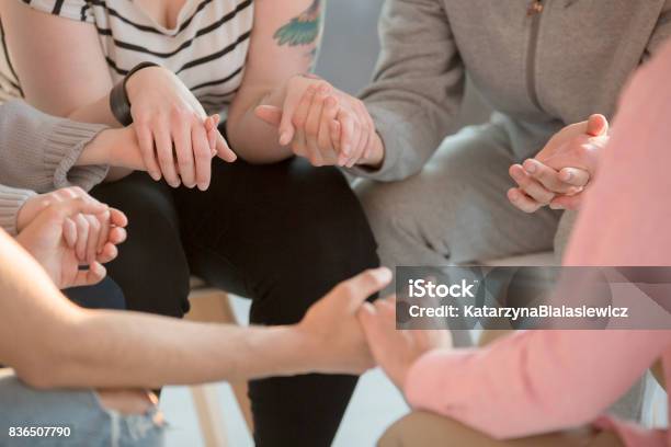 Teenagers Receiving Help Stock Photo - Download Image Now - Alcoholics Anonymous, Meeting, Support