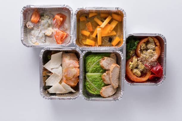 istock Healthy food take away in boxes on white background 836508354