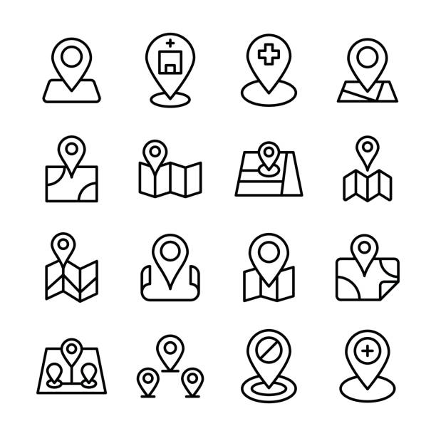 Here is location GPS line vector icons that you can use in location, locator, map pin, pin on map line vector icons. enjoy with this pack