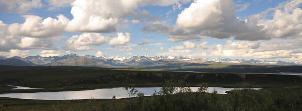 istock Alaska, panoramic view of mountain ridge. 836514182
