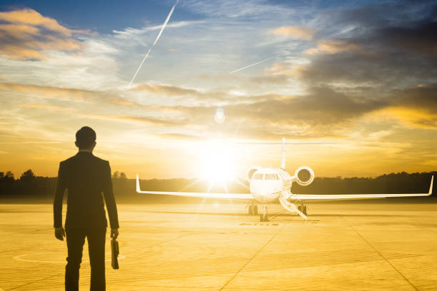 istock Businessman stand for go to passenger 836515844