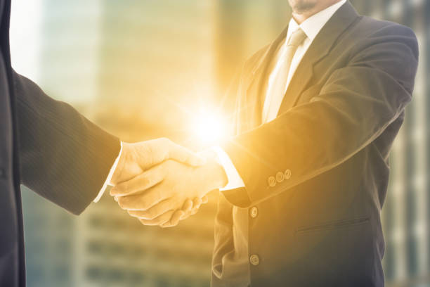 istock Businessman handshake for agreement 836518794