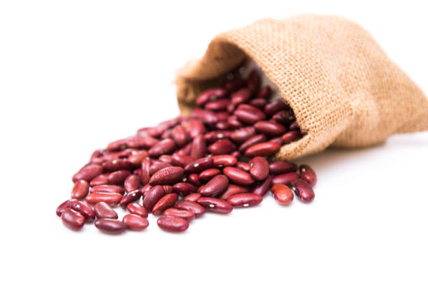 istock Red bean isolated on white background. Plants are rich in protein and nutrients that are beneficial to the body. 836518796